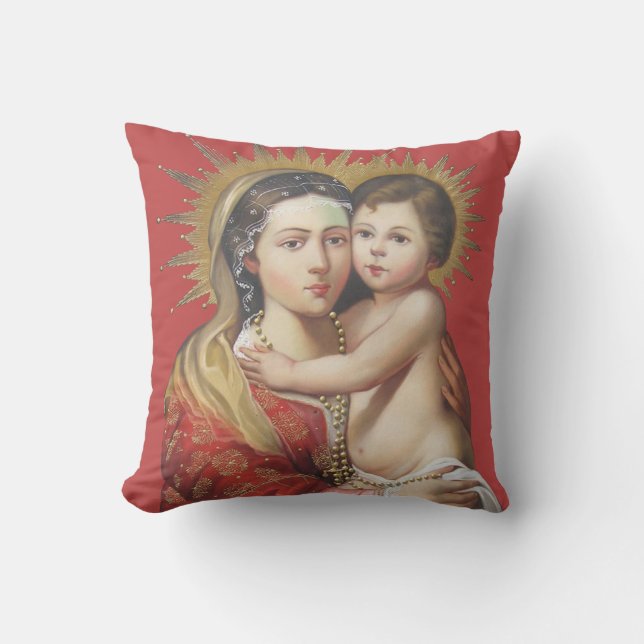 Madonna and Child Cushion (Front)