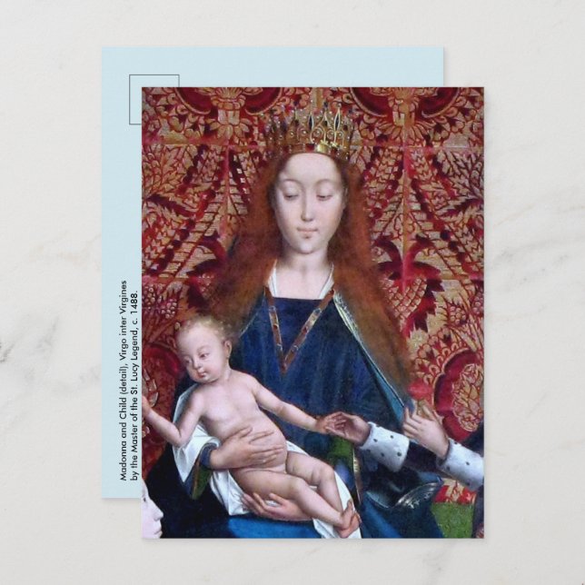 Madonna and Child (detail; M 070) Postcard (Front/Back)