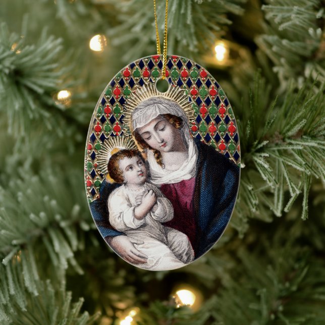 Madonna and Child (DPT 001) Ceramic Tree Decoration (Tree)