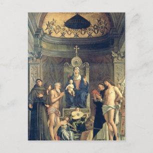Madonna and Child Enthroned between SS. Francis, J Postcard