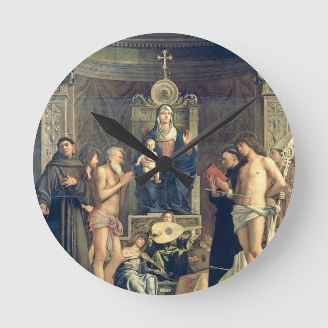 Madonna and Child Enthroned between SS. Francis, J Round Clock (Front)