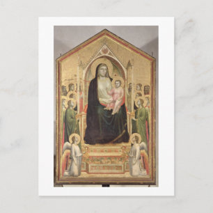 Madonna and Child Enthroned, c.1300-03 (PRE-restor Postcard