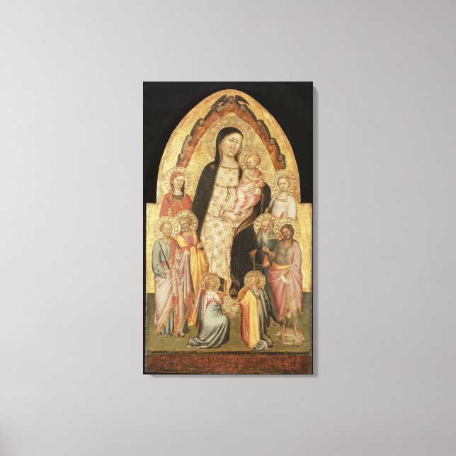 Madonna and Child Enthroned Canvas Print (Front)