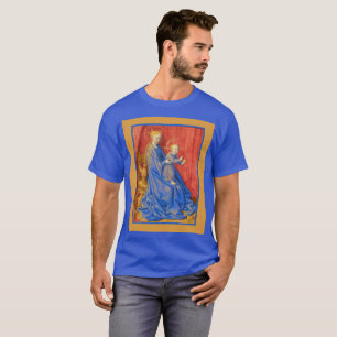 Madonna and Child Enthroned Jean Fouquet Holiday  T-Shirt