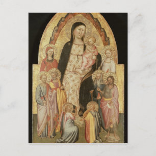 Madonna and Child Enthroned Postcard
