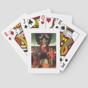 Madonna and Child Enthroned with Four Saints, 1546 Playing Cards