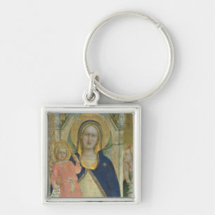 Madonna and Child enthroned with Saints, detail sh Key Ring