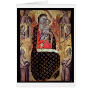 Madonna and child enthroned with six angels (panel