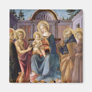 Madonna and Child Enthroned with  SS Magnet