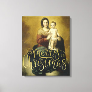 Madonna and Child, Fine Art Christmas Canvas Print