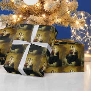 Madonna and Child, Fine Art Christmas Wrapping Pap Wrapping Paper