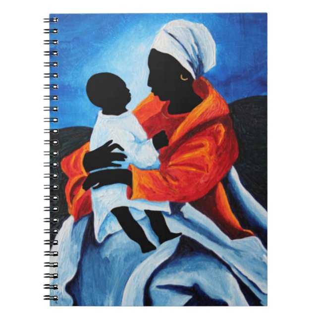 Madonna and child - First words 2008 Spiral Notebook (Front)