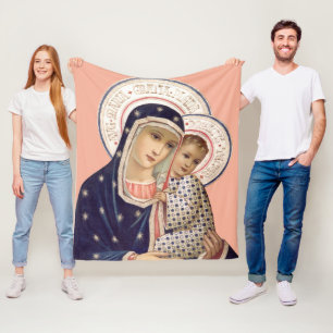 Madonna and Child Fleece Blanket