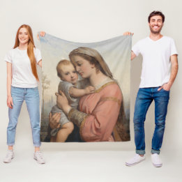 Madonna and Child Fleece Blanket