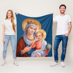 Madonna and Child Fleece Blanket