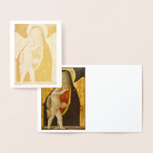 Madonna and Child Gold Foil Note Card