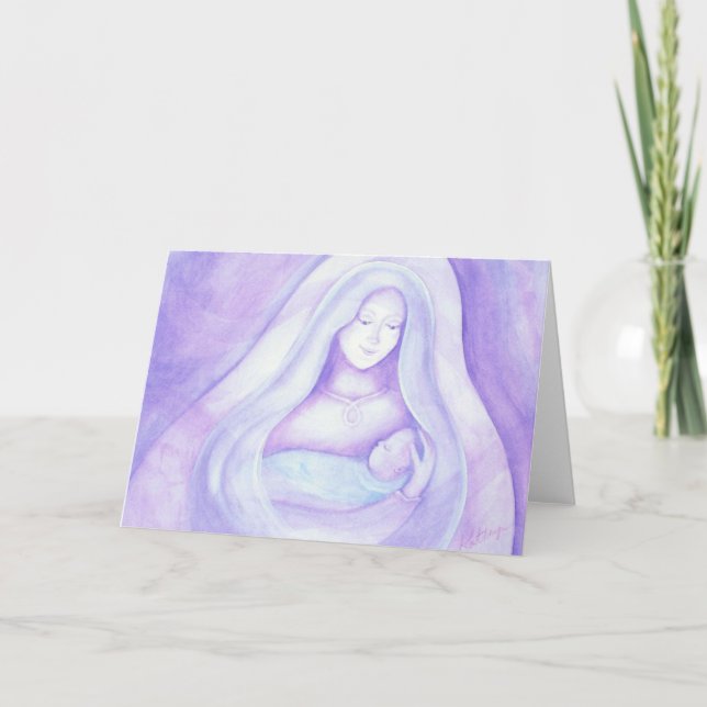 Madonna and Child Greeting Card (Front)