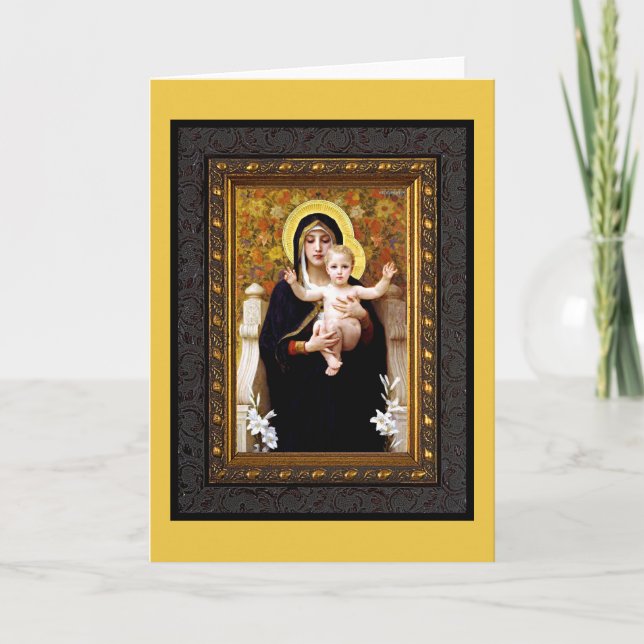 Madonna and Child Holiday Christmas Card (Front)