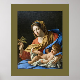 Madonna and Child Holiday Christmas  Poster