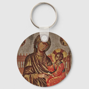 Madonna and Child Icon Key Ring