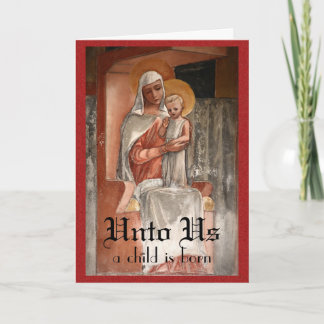 Madonna and Child Jesus Christmas Card
