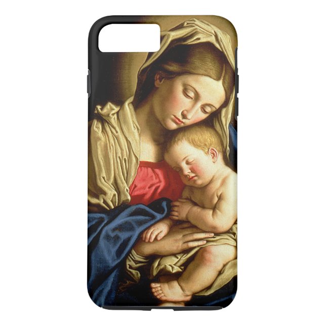 Madonna and Child Jesus - Sassoferrato Case-Mate iPhone Case (Back)