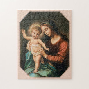 Madonna And Child Jigsaw Puzzle
