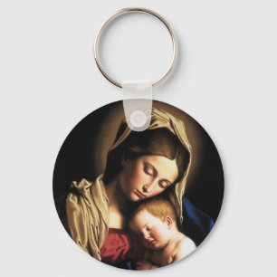 MADONNA AND CHILD KEY RING