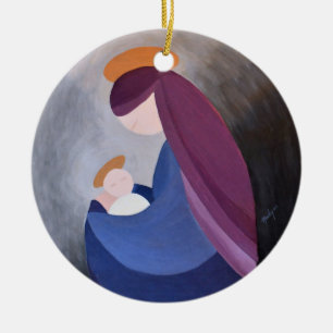 Madonna and Child - Luke 2:11 Christmas ornament