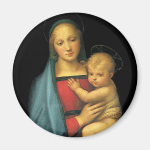 Madonna And Child, Madonna del Granduca by Raphael Magnet