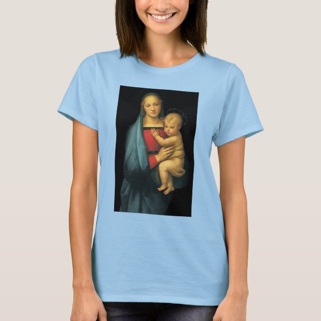 Madonna And Child, Madonna del Granduca by Raphael T-Shirt (Front)