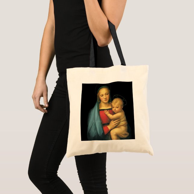 Madonna And Child, Madonna del Granduca by Raphael Tote Bag (Front (Product))
