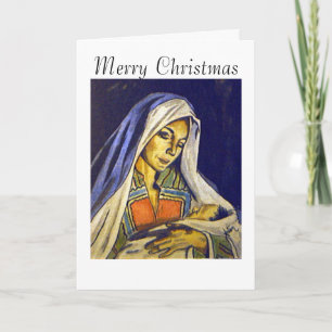 Madonna and Child, Merry Christmas Holiday Card