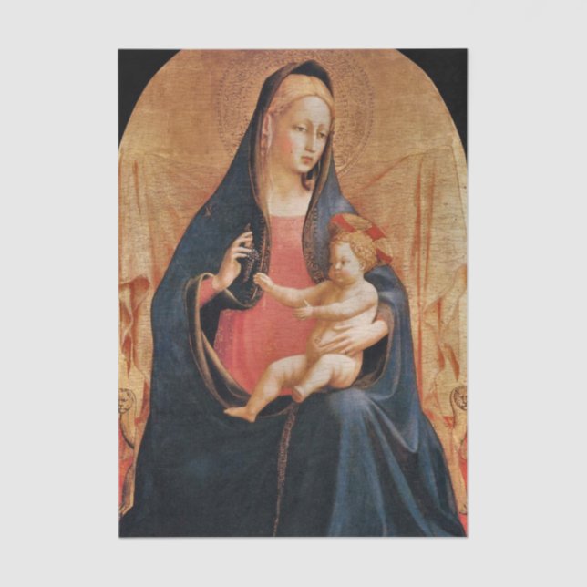 Madonna and Child of the Grapes by Fra Angelico    Tissue Paper (Front)
