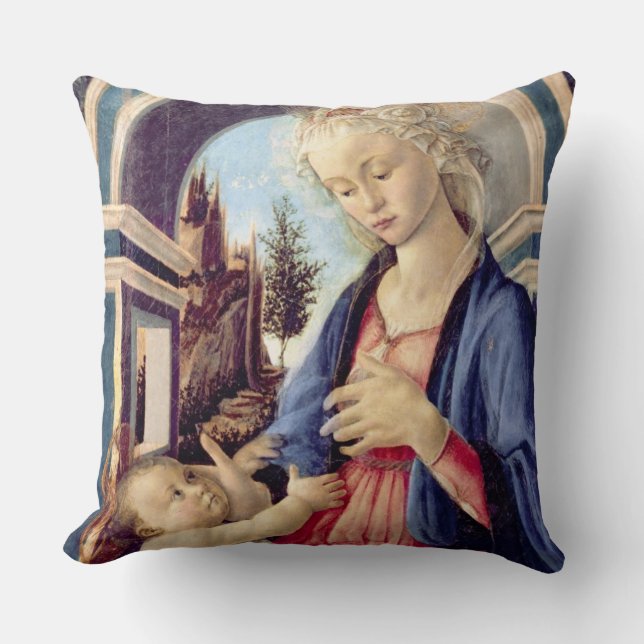 Madonna and Child (panel) 2 Cushion (Front)