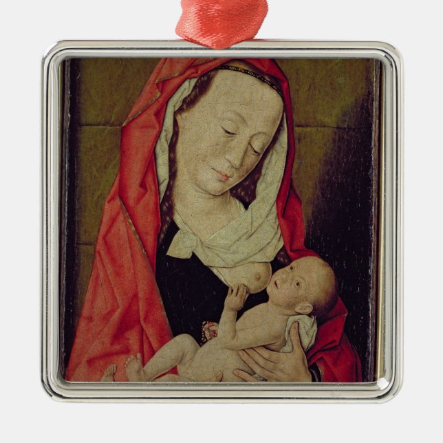 Madonna and Child (panel) Metal Tree Decoration (Front)