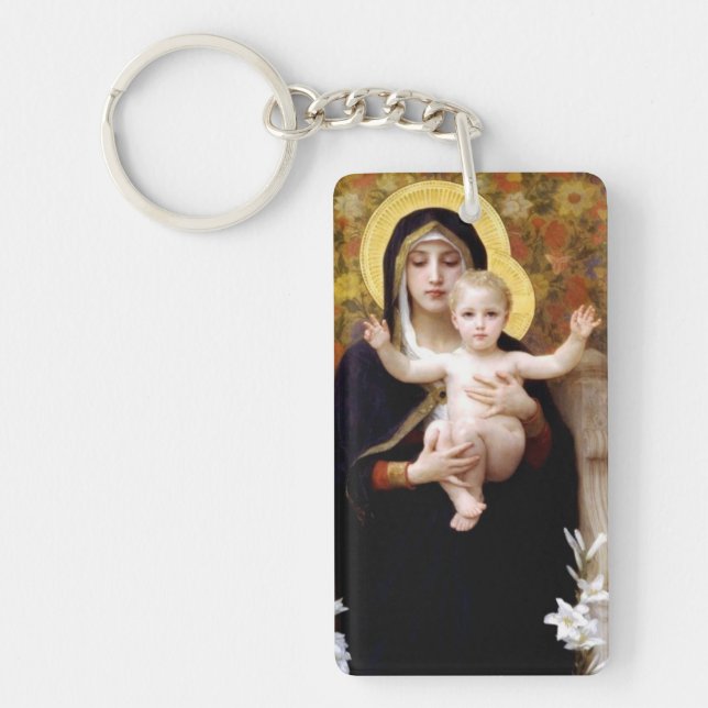 Madonna and Child - Religious Magnet Key Ring (Front)