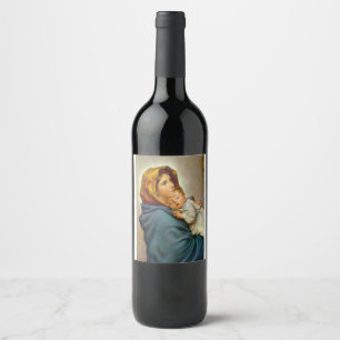 Madonna and Child Roberto Ferruzzi Madonnina Mary Wine Label
