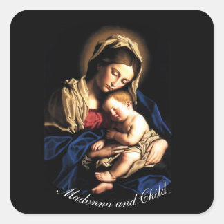 Madonna and Child Square Sticker