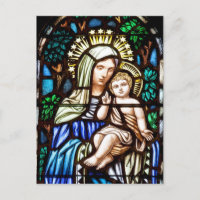 Madonna and Child - stained glass window