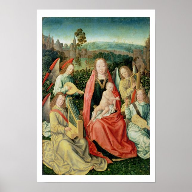 Madonna and Child surrounded by Angels Poster (Front)