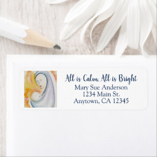 Madonna and Child Watercolor Holiday Address