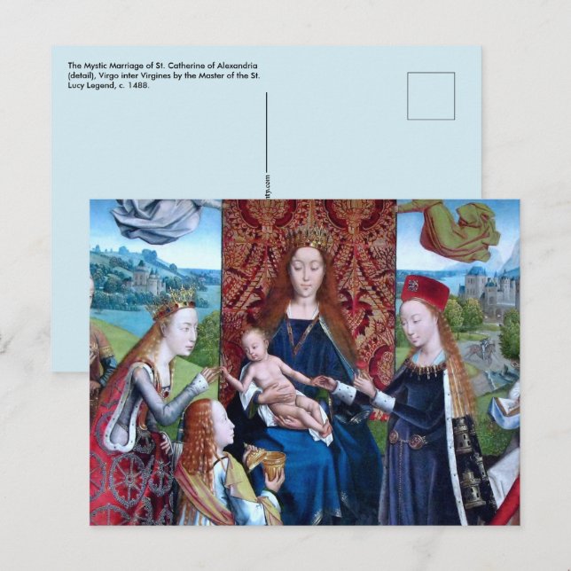 Madonna and Child with 3 Saints (detail; M 070) Postcard (Front/Back)