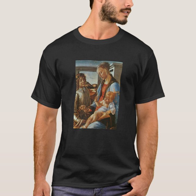 Madonna And Child With An Angel Sandro Botticelli  T-Shirt (Front)
