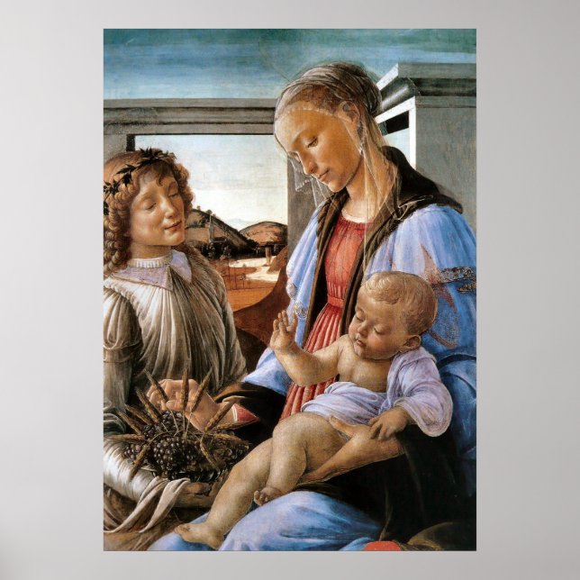 Madonna and Child With Angel - Botticelli - c1470 Poster (Front)