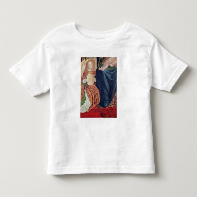 Madonna and Child with Angel Musicians Toddler T-Shirt (Front)