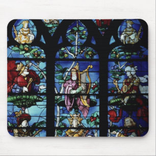 Madonna and Child with angels and portraits reflec Mouse Pad
