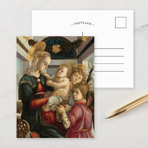 Madonna and Child with Angels Botticelli Postcard