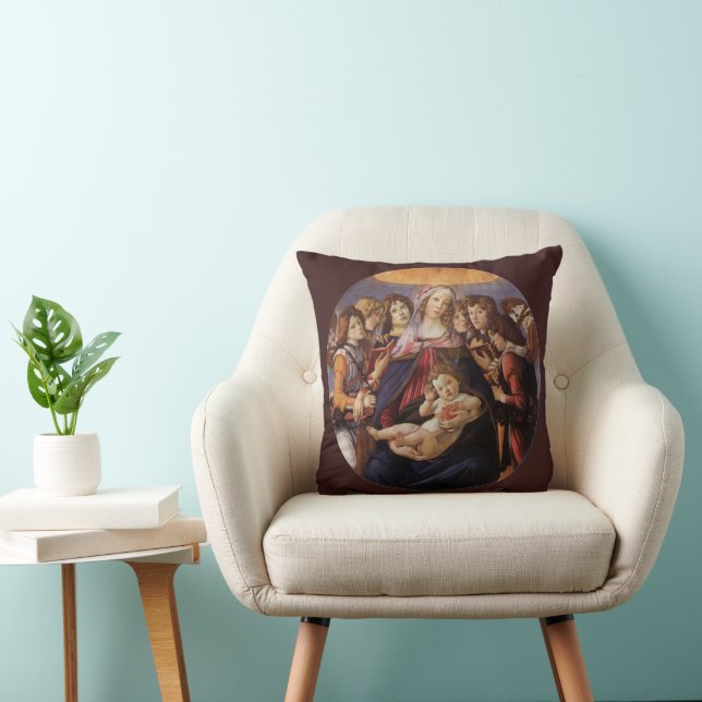 Madonna and Child with Angels by Sandro Botticelli Cushion (Chair)