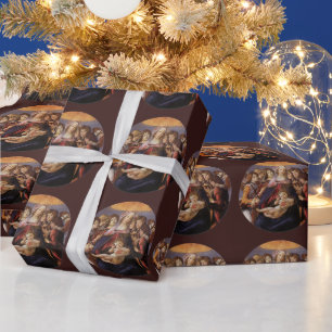 Madonna and Child with Angels by Sandro Botticelli Wrapping Paper